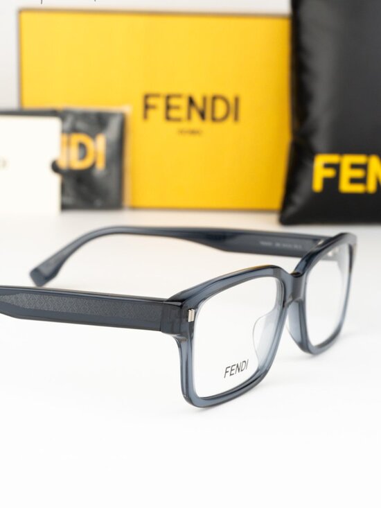 Fendi Women Eyeglasses Rectangular Dark Blue Demo FE50030I 089 NEW AUTHENTIC main image 4